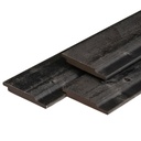 NE vuren rabatdelen zwart gespoten 1.9x14.5x420cm halfhouts fijnbezaagd werkend: 13.3cm   